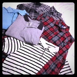 H&M Short Sleeve Collard / Long Sleeve Flannel.